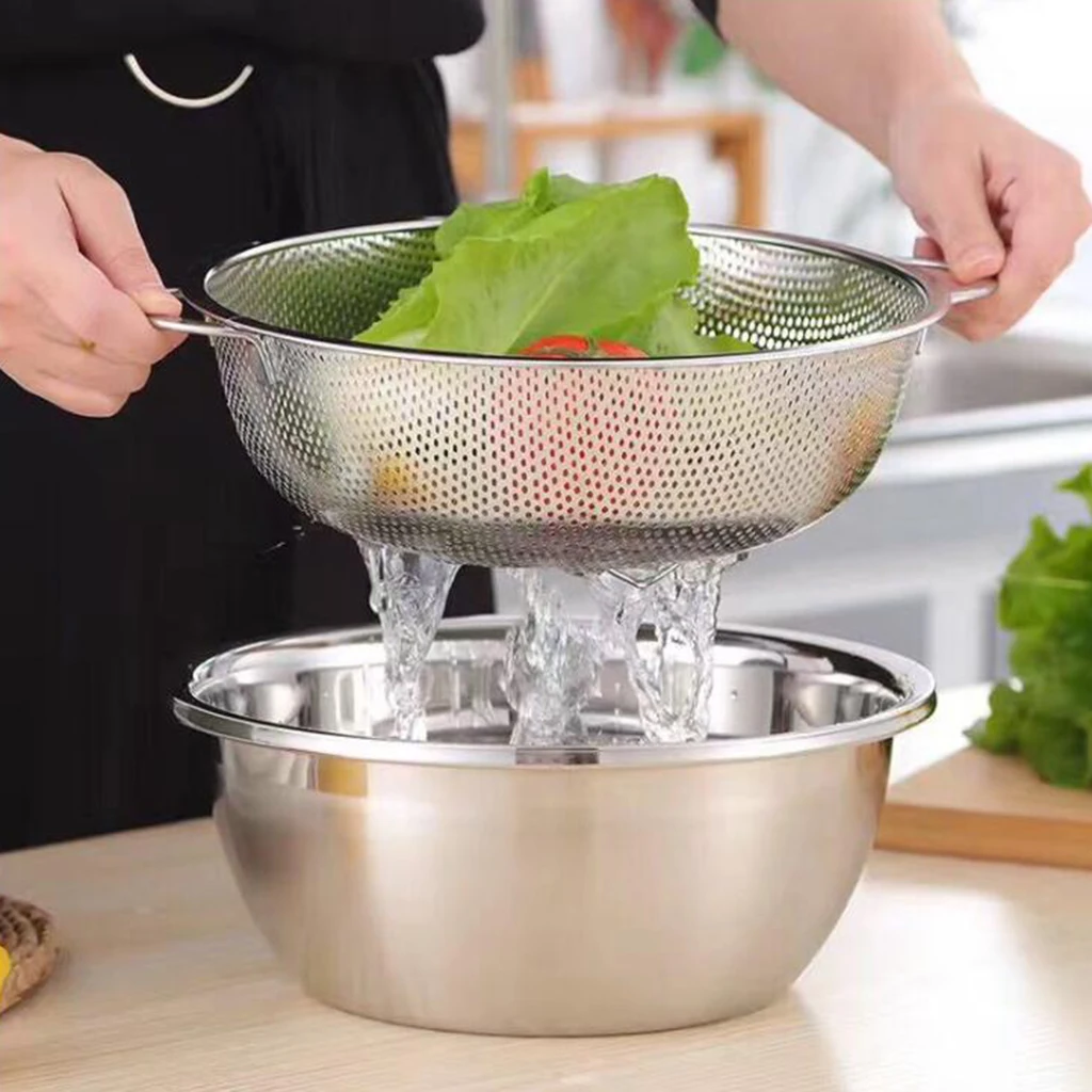 Stainless Steel Fine Mesh Strainer Colander Rice Vegetable Sieve