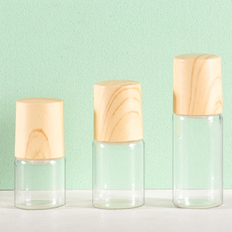 

50Pcs/lot 1ml 2ml 3ml 5ml Thin Glass Roller Bottles Essential Oil Roller Bottles With Stainless Steel Balls Perfume Bottle Vials