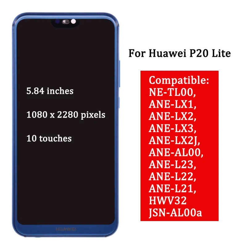 5 84 ''оригинальный для Huawei P20 Lite ЖК дисплей сенсорный экран панель дигитайзер