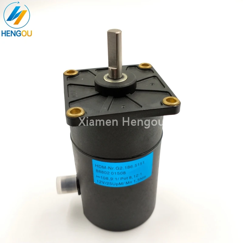 

Free shipping 1 Piece G2.186.5151/01 12V Hengoucn gear motor G2.186.5151 PM52 SM52 mahcine