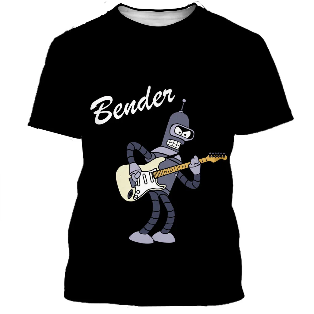 Новая футболка fondo de pantalla bender futurama для мужчин и женщин с 3d принтом, новинка, модная футболка в стиле хип-хоп, Уличная Повседневная летняя футболка