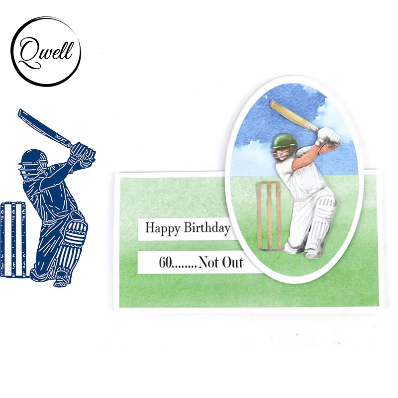 

QWELL Boy Baseball Metal Cutting Dies for Scrapbooking and Card Making Paper Embossing Craft New 2019 die cuts