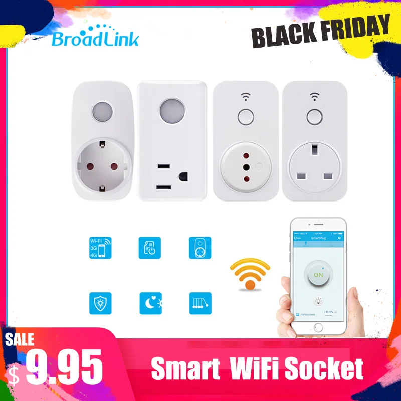 Broadlink SP3 SP2 EU US UK CL Wifi розетка смарт пульт дистанционного управления для