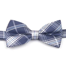 Темно-синий клетчатый узорный галстук-бабочка с узорами предварительно завязанный Галстук-бабочка s