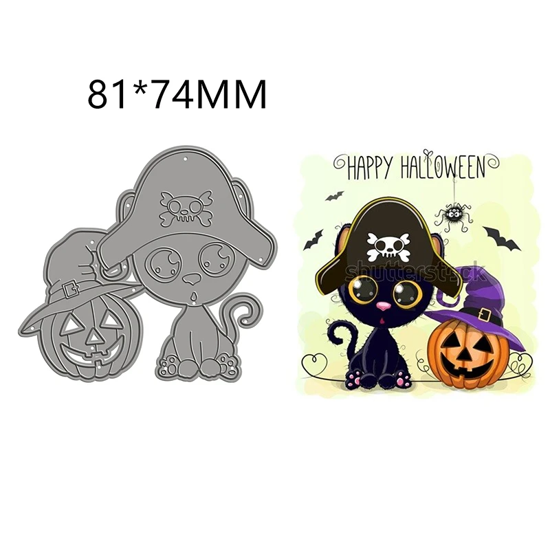 Halloween Cat Metal Cutting Dies New For Card Making DIY Scrap-booking Embossing