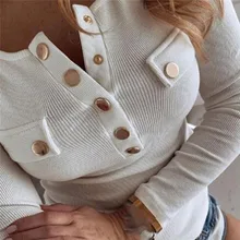  2020 Cotton Women Spring O Neck Pullover Long Sleeve T Shirt Loose Leisure Buttons Feminina Tee Female Tops Plus Size S-2XL 