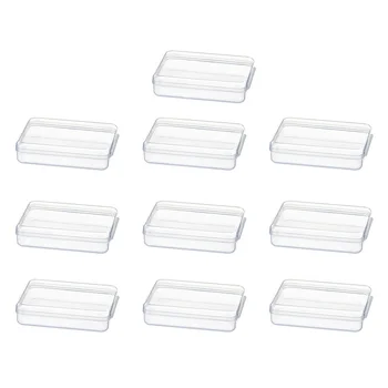 

10pcs Disposable Mask Storage Box Mask Temporary Container (Transparent)