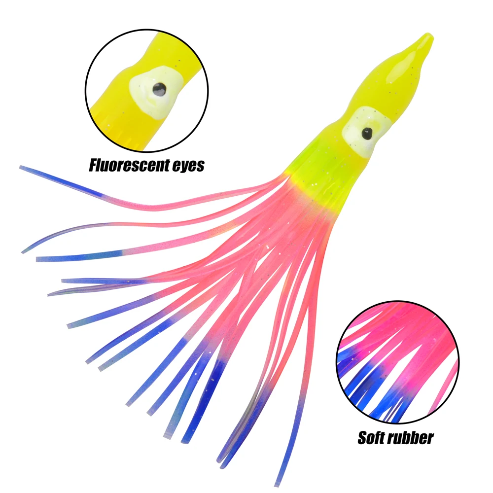 INFOF Squid Skirts Rubber 5cm 9cm 11cm Soft Fishing Lures Octopus...