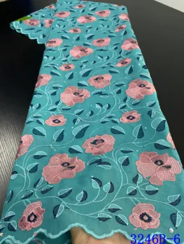 

NIAI Swiss Voile Lace In Switzerland With Stones African Dry Cotton Lace Fabric 2020 High Quality Nigerian For Wedding XY3246B-4