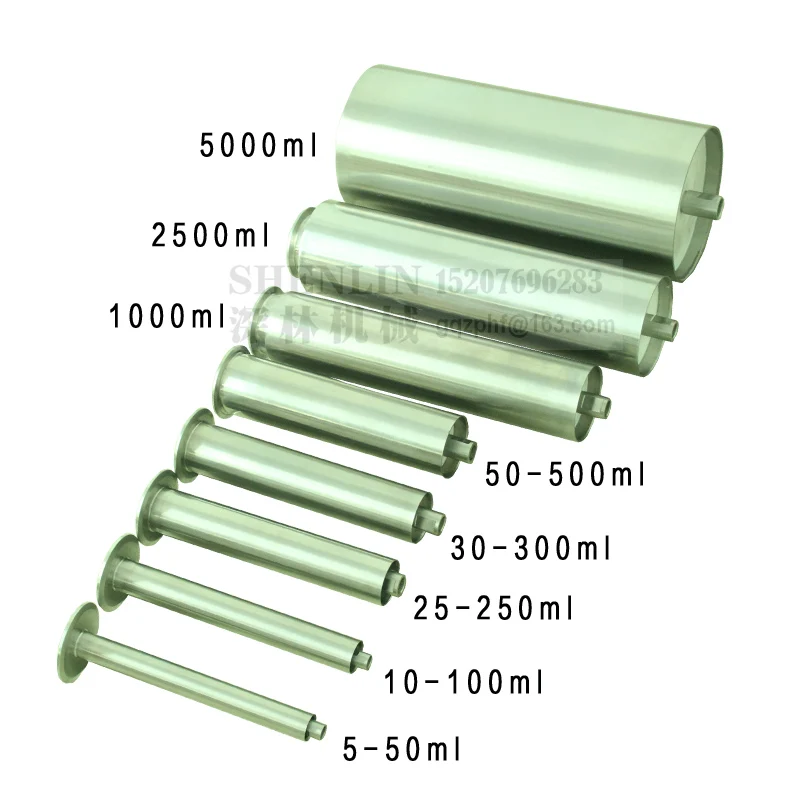 Tubo do Cilindro de Máquina de Enchimento de Pistão de Aço Ss304 e Ptef Shenlin Piston Filler Inoxidável 300ml 500ml 1000ml Pistão Água 100ml - Image 6