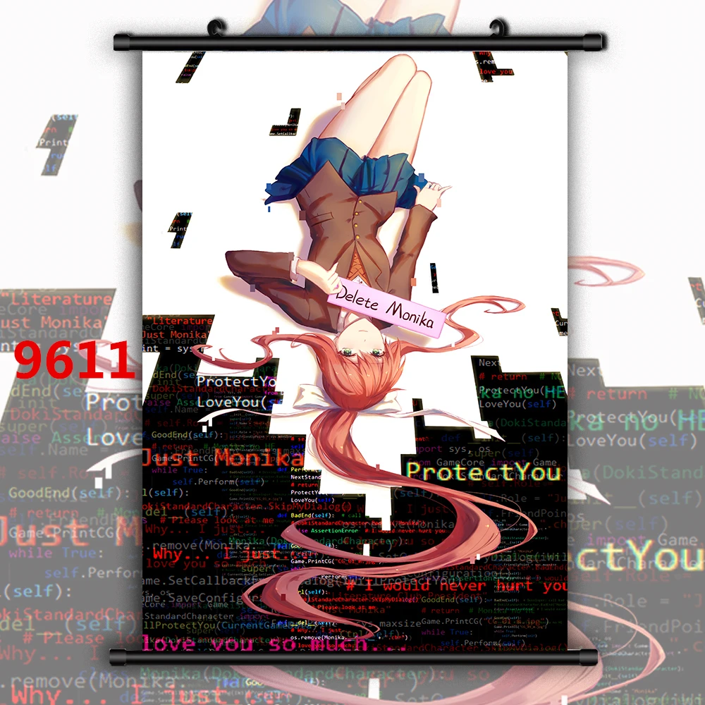 Художественный Клуб Doki! Monika Аниме Манга HD печать стены плакат свиток - Цвет: 9611