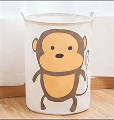 1pc Laundry Basket Folding Round Storage Fabric Bag Large Clothes Toy Holder Handle Bucket Organizer Large Capacity - Цвет: S-10