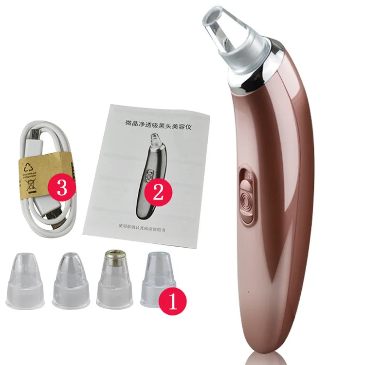 

Cross Border USB Charging-Blackhead Cleaner Suction Pox Blackhead Removal Device Acne Instrument Microcrystalline Skin Beauty Ex