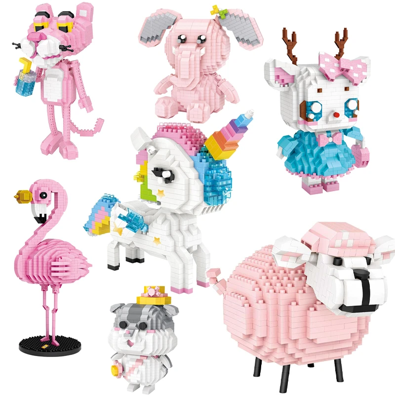 pink dinosaur figures