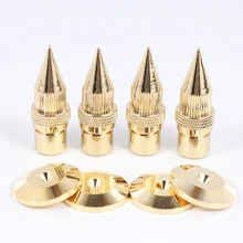 4 пары динамик Комплект шипов регулируемая высота домашний изолирующий стенд амортизация медный напольный диск M8x43 Простая установка подставка