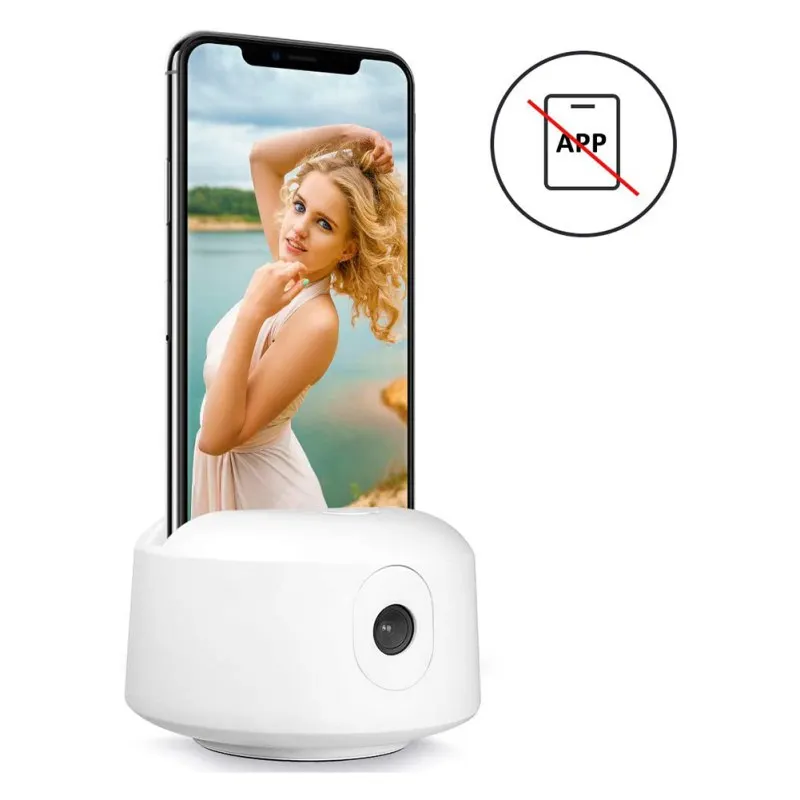 Soporte de disparo inteligente de seguimiento automático, palo de selfi facial de rotación automática de 360 grados, adecuado para teléfonos móviles