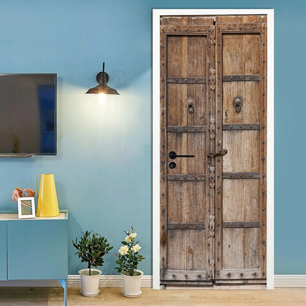 Tulup 3D Deursticker Bamboe Bos - 85x205cm Zelfklevend Deurbehang