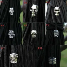 1 шт. наружные бусины для украшения Металлические Подвески Череп для паракордового браслета плетеная часть DIY Подвеска пряжка ножевые ремни украшения