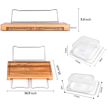 

Bamboo Cutting Board with Food Storage Box Smooth Multifunction Practical Fruit Vegetable Chopping Kitchen Tool Accessories