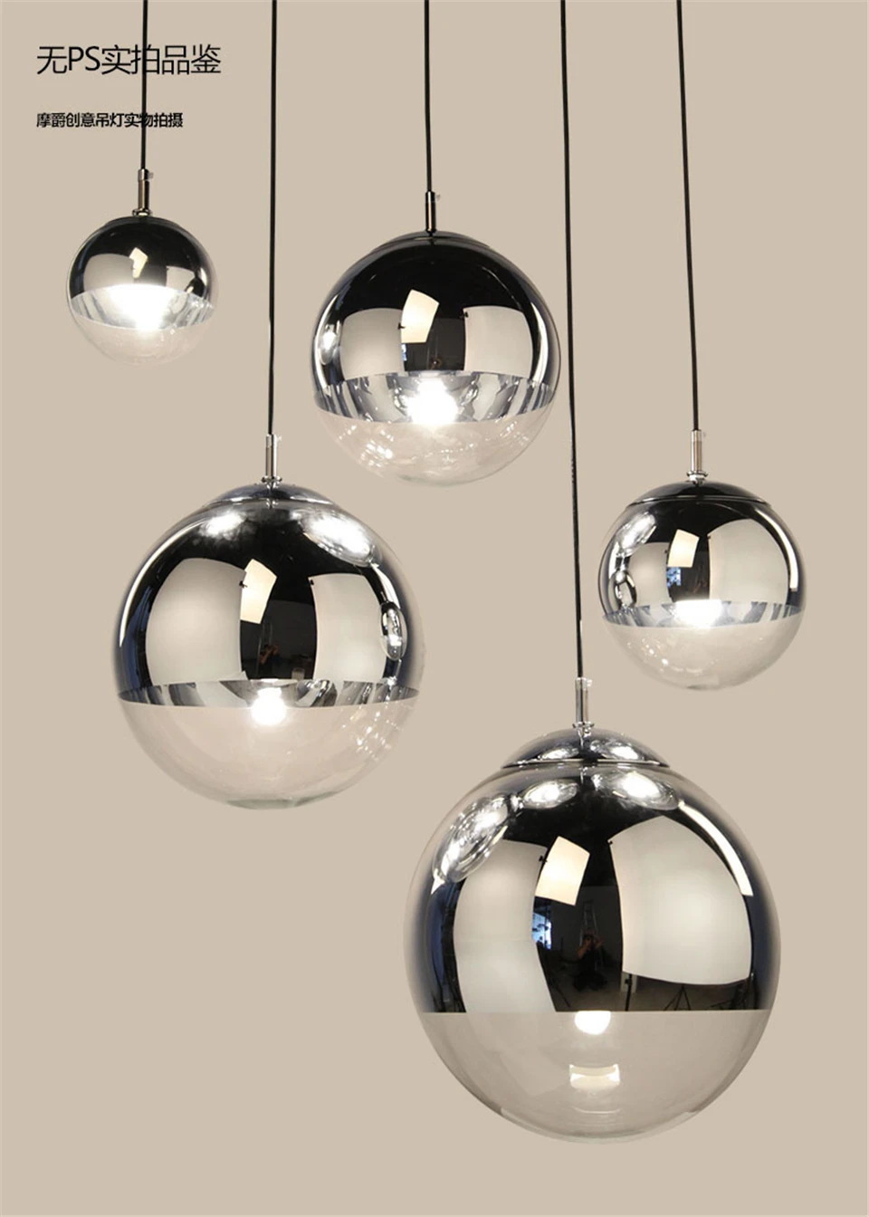 Современная стеклянная подвесная люстра в форме шара, зеркальный тент, шар, круглый светодиодный подвесной светильник, светильник для спальни, домашнее украшение, подвесные светильники