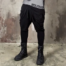 Мужская Уличная одежда в стиле хип-хоп, однотонные штаны-шаровары, Мужские штаны для бега, Свободные мешковатые штаны, модная мужская одежда для бега