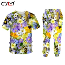 

CJLM Brand 3D Print Men 2 Piece Set Flowers Beautiful Tracksuit Jacket Sweatshirt T-shirt Hoodies Sports 5XL Dropship Suppliers