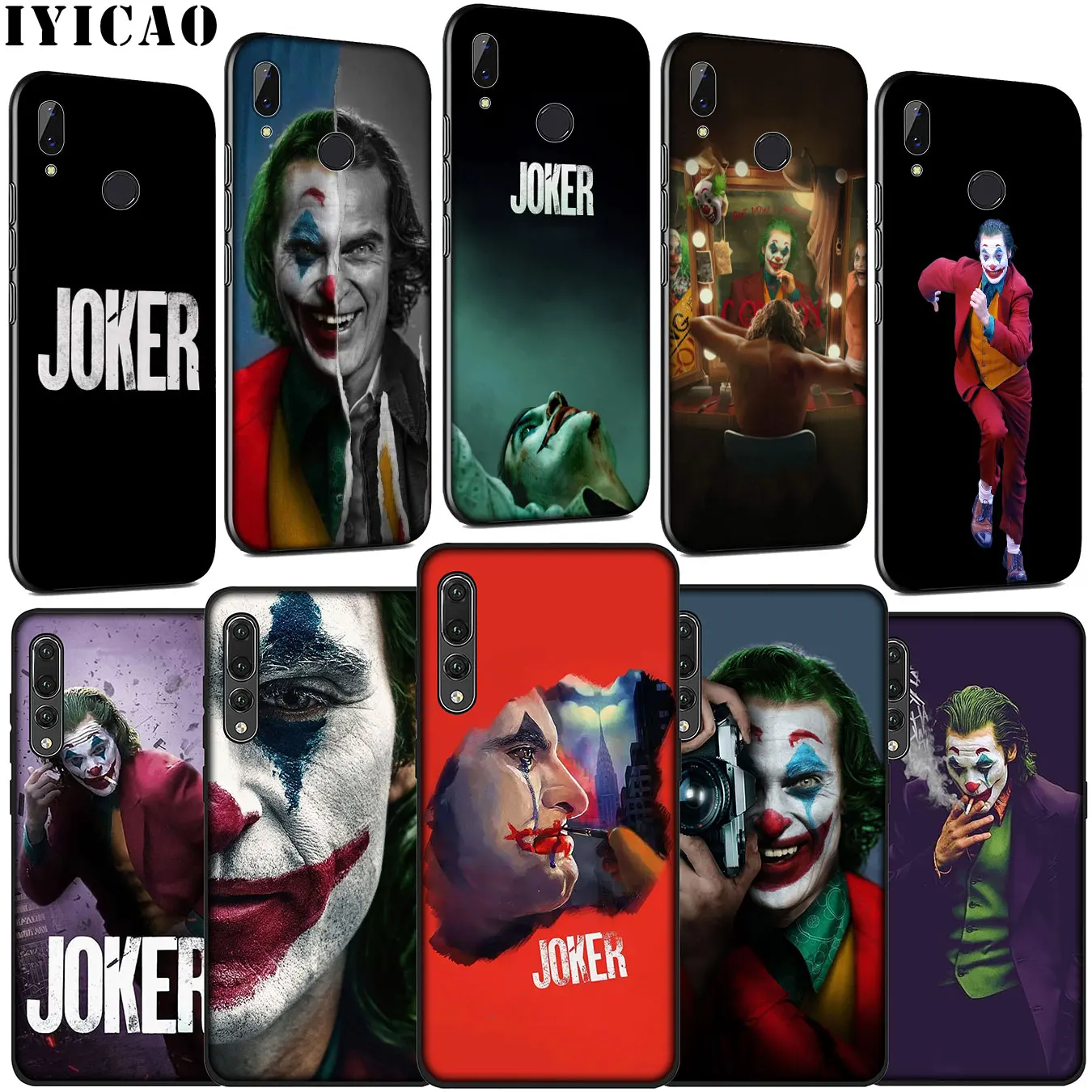 

funny joker Soft Silicone Cover Case for Huawei P30 P20 Pro P10 P9 Lite Mini 2017 2016 P Smart Z Plus 2019