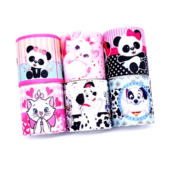 

Free shipping 50 yard per size cartoon ribbon printed grosgrain ribbon 33905