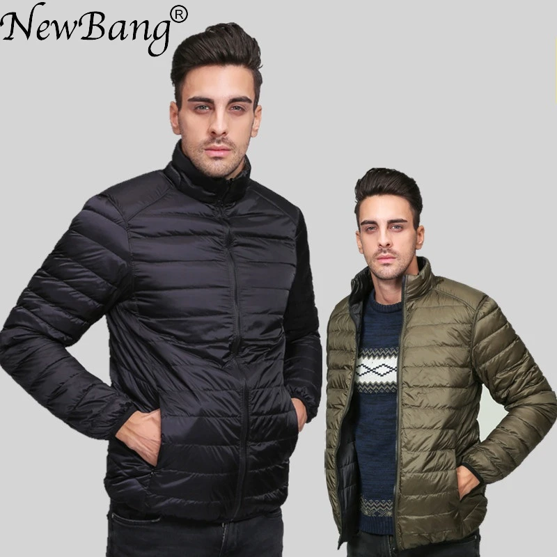 

NewBang Brand Ultralight Down Jacket Men Down Coat Male Autumn Winter Double Side Feather Reversible Windproof Lightweigt Parka