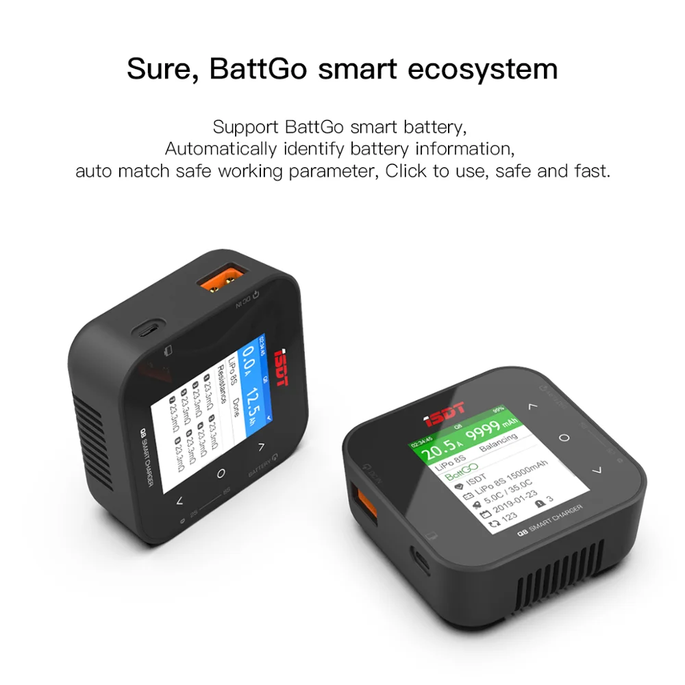 ISDT Q8 BattGo 500 Вт 20A Высокая мощность Батарея баланс зарядное устройство Dis зарядное устройство для 1-8S Lipo батарея