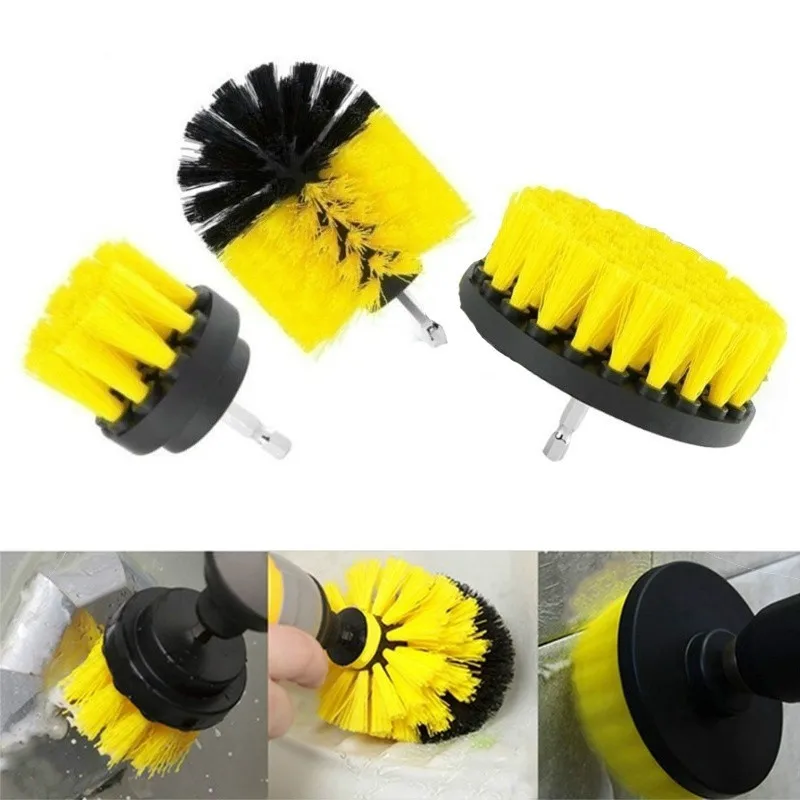 Drill Bristle Scrubber Brush Full Power Cleaning Tools Scrubber Car Tires Home Turbo Scrub Carpet Glass Auto Care Cleaning Tools
