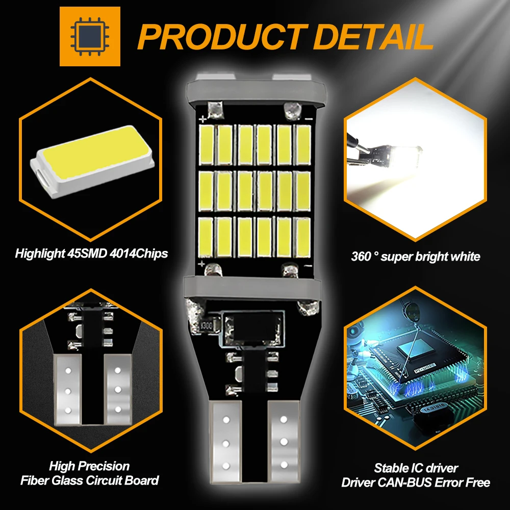2X W16W LED T15 LED  Canbus 921 Audi A5 B8 FL / B8.5 (2015) A3 A4 A6 TT ڵ    , OBC   