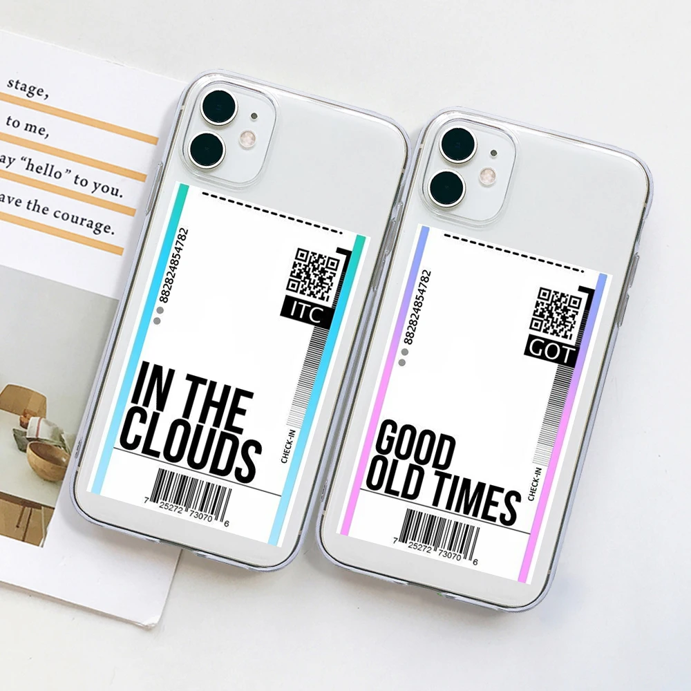 Чехол для iPhone 11 Pro Max 5S iphone 2020 6 6S 8 X XS XR 7 plus чехол с этикеткой и штрих кодом Роскошный