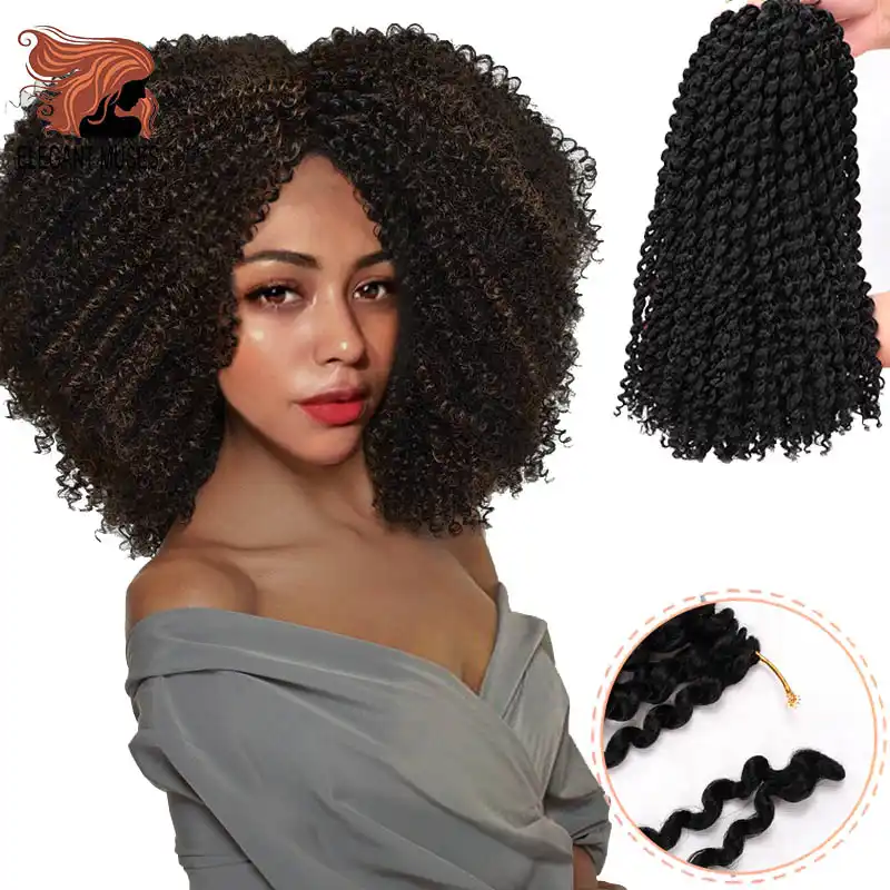 Elegant Muses Jerry Curl 12inch Long Synthetic Ombre Kinky Curly
