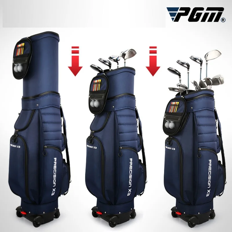 Аутентичная многофункциональная стандартная сумка для гольфа на колесиках, сумка для гольфа с выдвижным кронштейном, Шариковая посылка, сумка для гольфа D0848