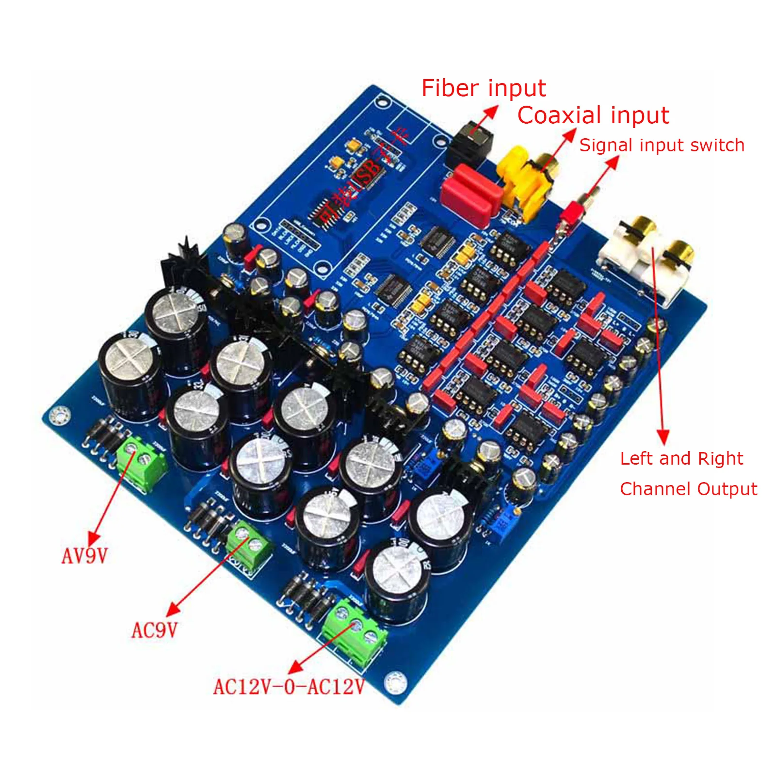 Dual Chip PCM1794+AK4113 PCM1794 AK4113VF JRC5532 NE5534 DAC Decoder Board (Support Fiber Coax USB Input