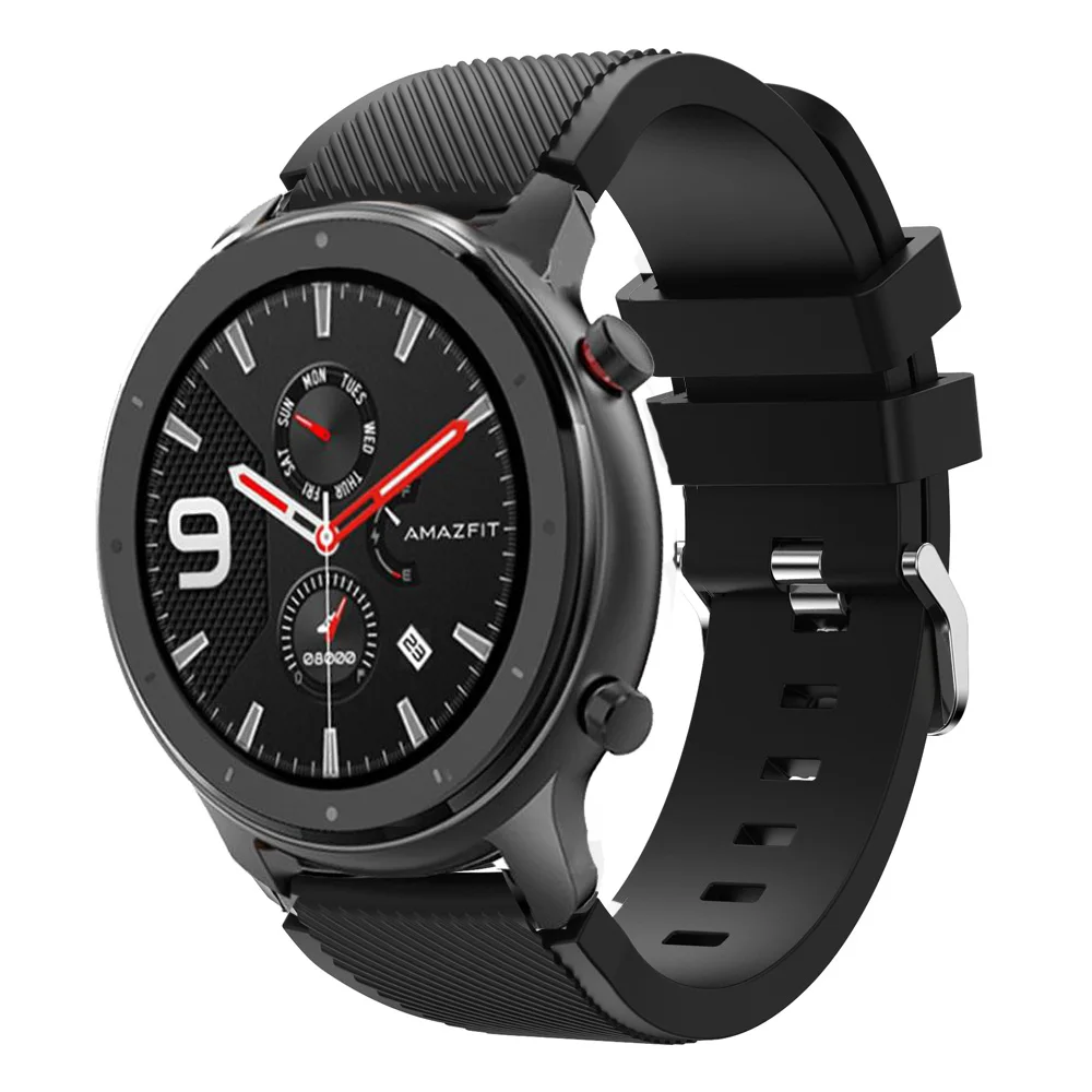 Ремешок силиконовый для Xiaomi Huami Amazfit GTR 47 мм спортивный сменный Браслет наручных