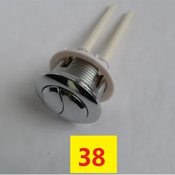 

38mm Toilet Dual Flush Round Head Push Button Electroplating Water Tank Valve