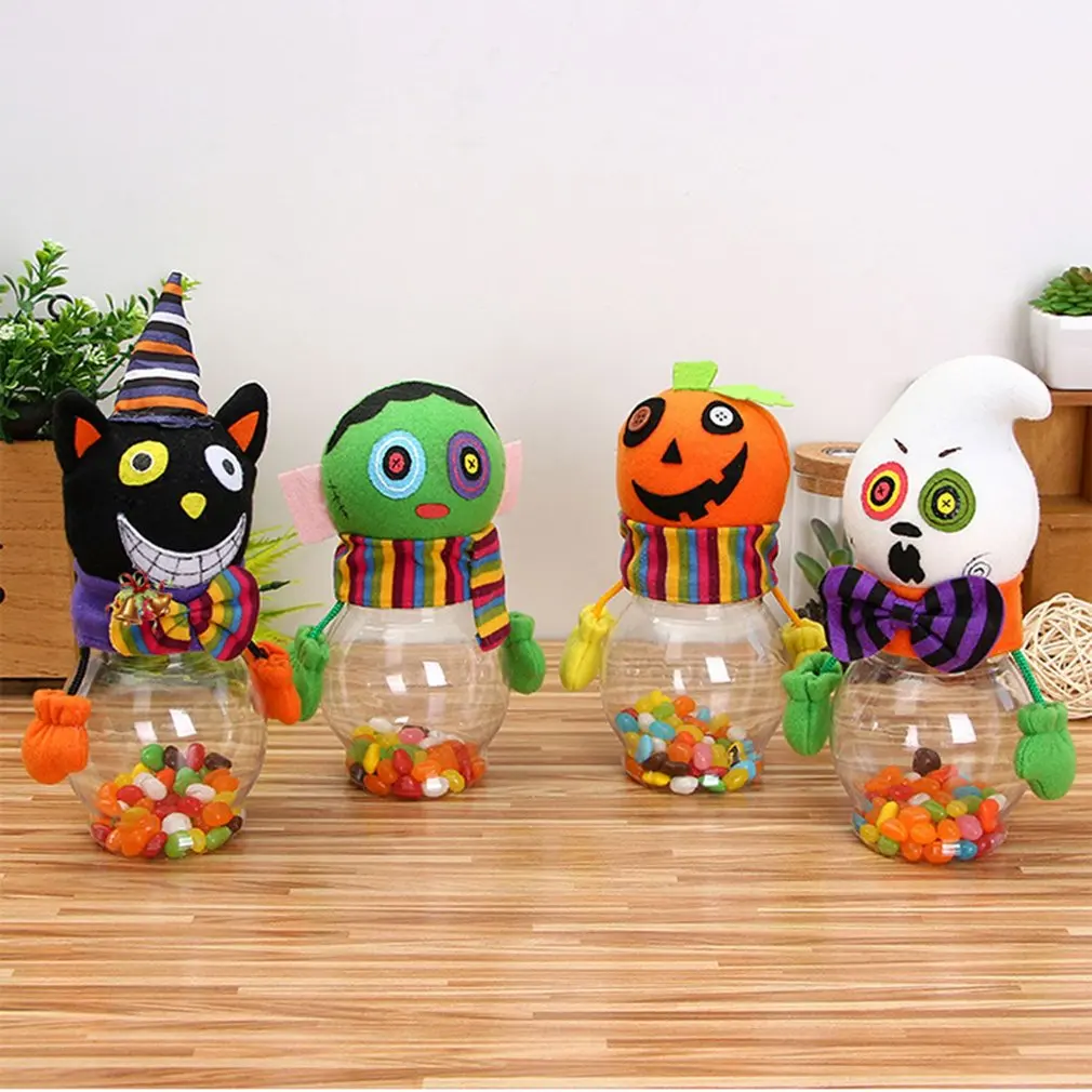 Привлекательный дизайн чехол для бутылки вечеринки на Хэллоуин конфетная банка