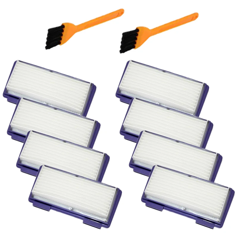 8pcs Filter Cleaner For Neato XV-21 XV Signature Pro XV-11 XV-12 Pet Allergies
