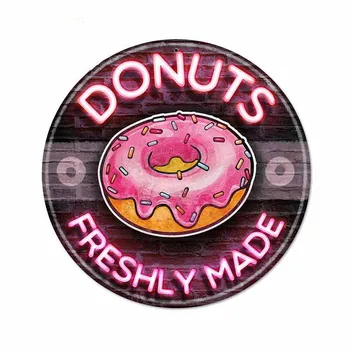 

13cm x 13cm for VINTAGE SIGN Made Donuts Freshly Made Motorcycle Car Decal Bumper Window Stickers DIY VAN RV