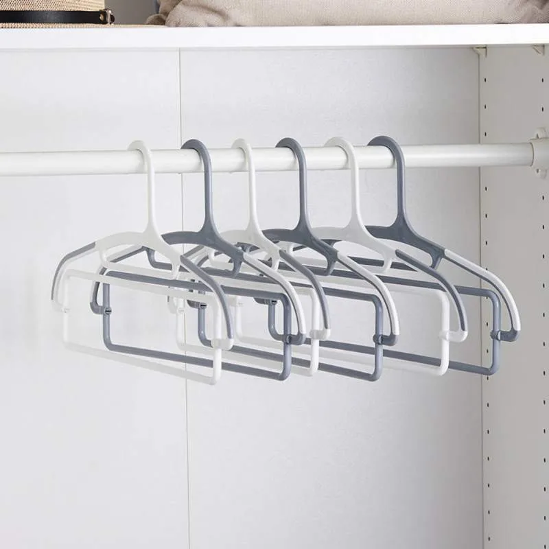 

4pcs/set Clothes Hangers Plastic Coat Organizer Multifunction Clothes Hangers Baby Clothes Drying Racks Storage Rack Hanger