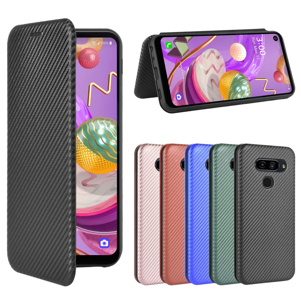 Твердый Чехол-бумажник с подставкой из картонного волокна для LG G8S ThinQ Stylo 6 5 K61 K51 K50
