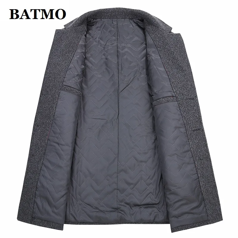 Batmo Новое поступление зимняя высококачественная шерстяная повседневная мужская куртка, Мужская зимняя теплая куртка, зимние куртки для мужчин 896