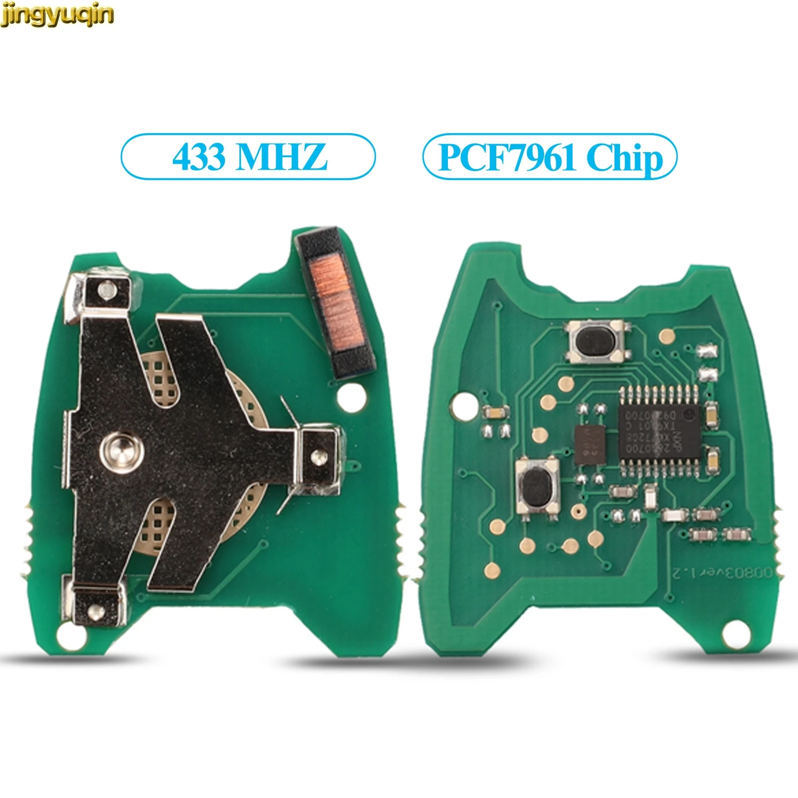 Jingyuqin Remote Car Key Circuit Board ASK 433MHZ With PCF7961 Transponder Chip For PEUGEOT 206 307 2 Buttons Controller | Автомобили и