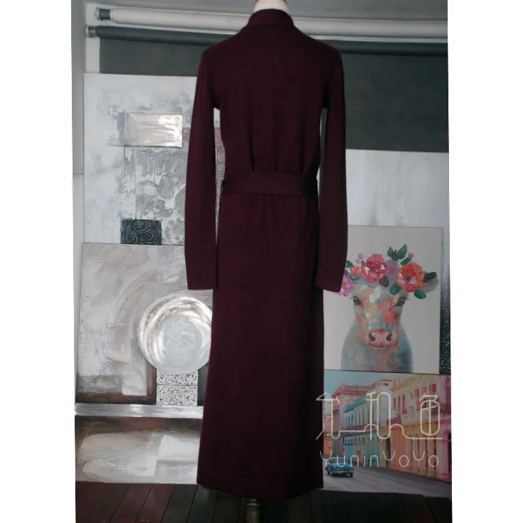 YUNINYOYO SO cool so beautiful. dark wine red Pure 100%cashmere Super Long Bathrobe cardigan with belt? It can't be better~ YUNINYOYO SO cool so beautiful. dark wine red Pure 100%cashmere Super Long Bathrobe cardigan with belt? It can't be better~