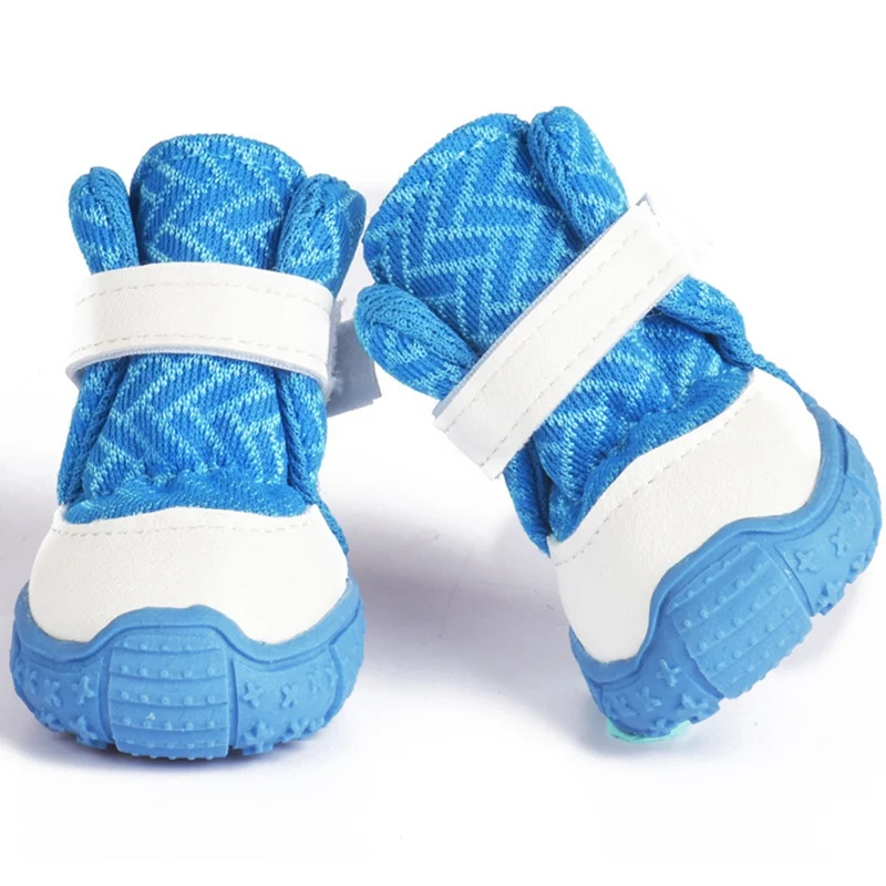 4 шт./компл. противоскользящие зимние ботинки для собак зимняя водонепроницаемая непромокаемая обувь для собак средних и больших размеров разноцветная зимняя обувь для собак