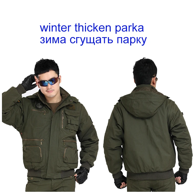 winter style Новая военная мужская куртка-пилот 101, повседневная куртка с капюшоном и съемным рукавом, куртка с карманами, пальто M~ 4XL BF657 - Цвет: winter style