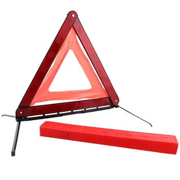 

Practical Car Stop Sign Tripod Road Flasher Triangle Emergency Warning Sign Foldable Reflective Safety Roadside Lighting