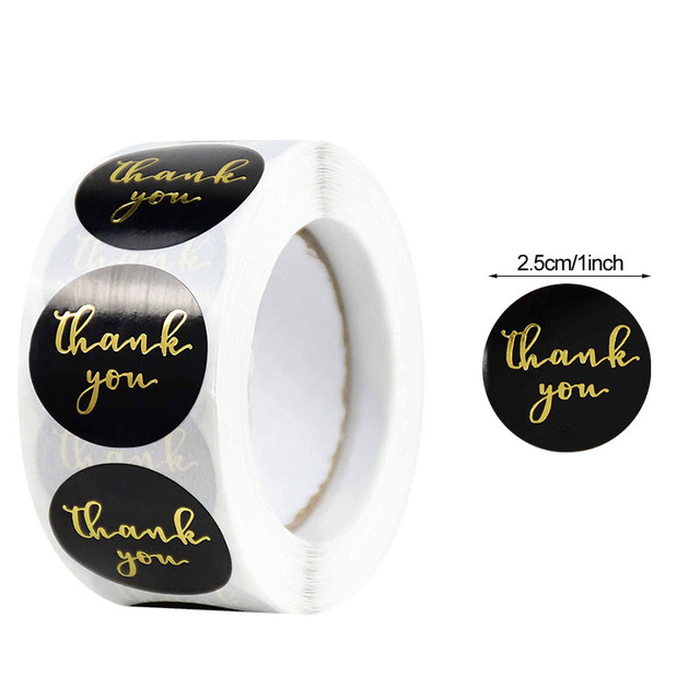 Thank You Stickers Seal Labels Scrapbook Handmade Sticker Wedding Party Christmas Gift Bag Decorations